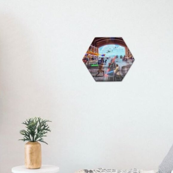 Trend Setters Thomas Kinkade – Star Wars – Liberation of Naboo – 11.5” X 10” Hex - Picture 2 of 5